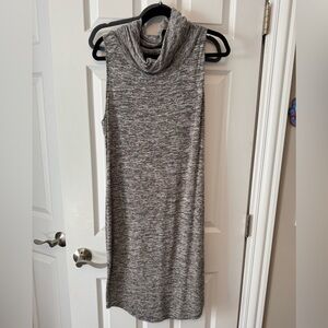Free Press Mock neck grey knee length dress